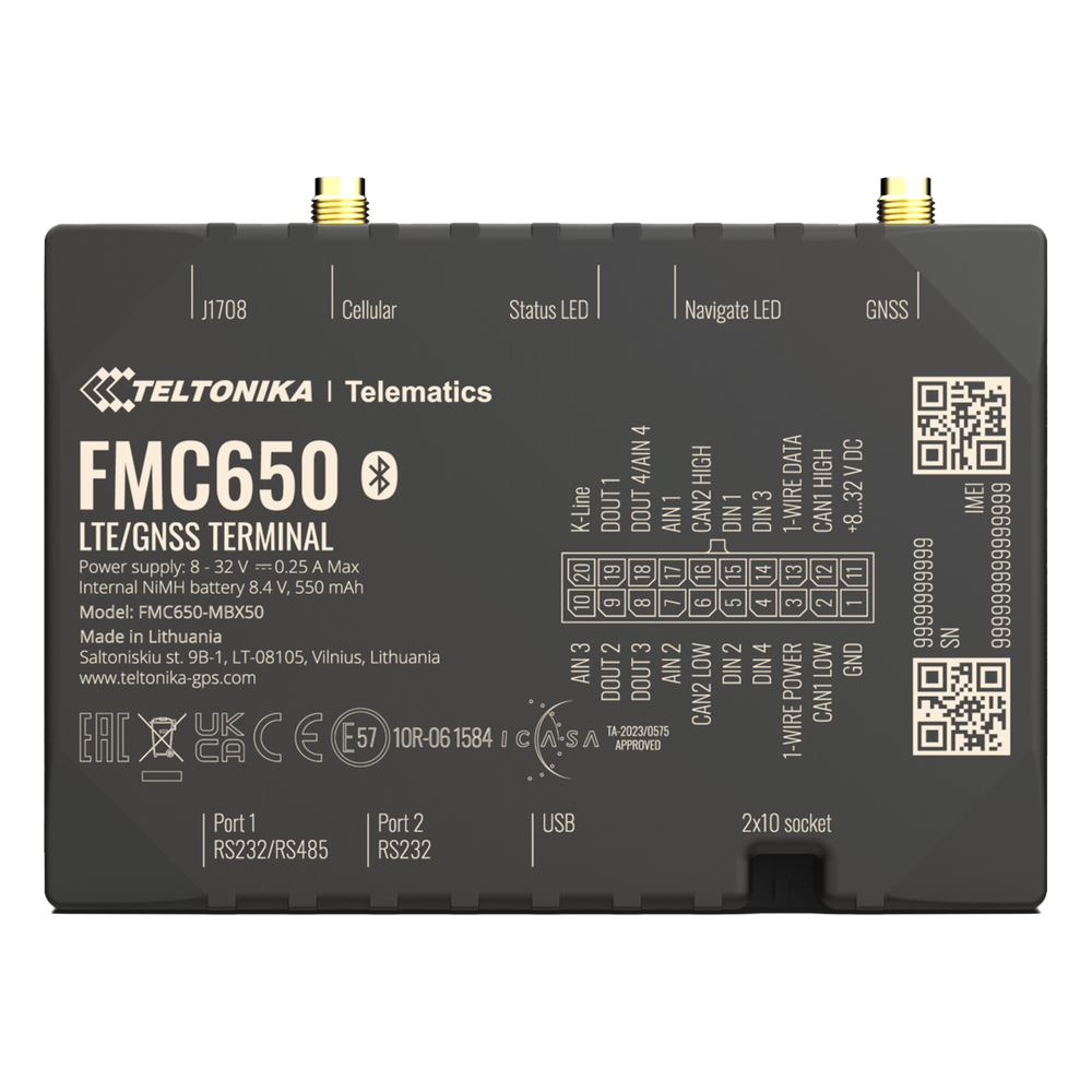 Rastreador GPS Profesional CAN Bus FMC650
